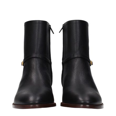 Valentino Garavani Ghete Negre din Piele