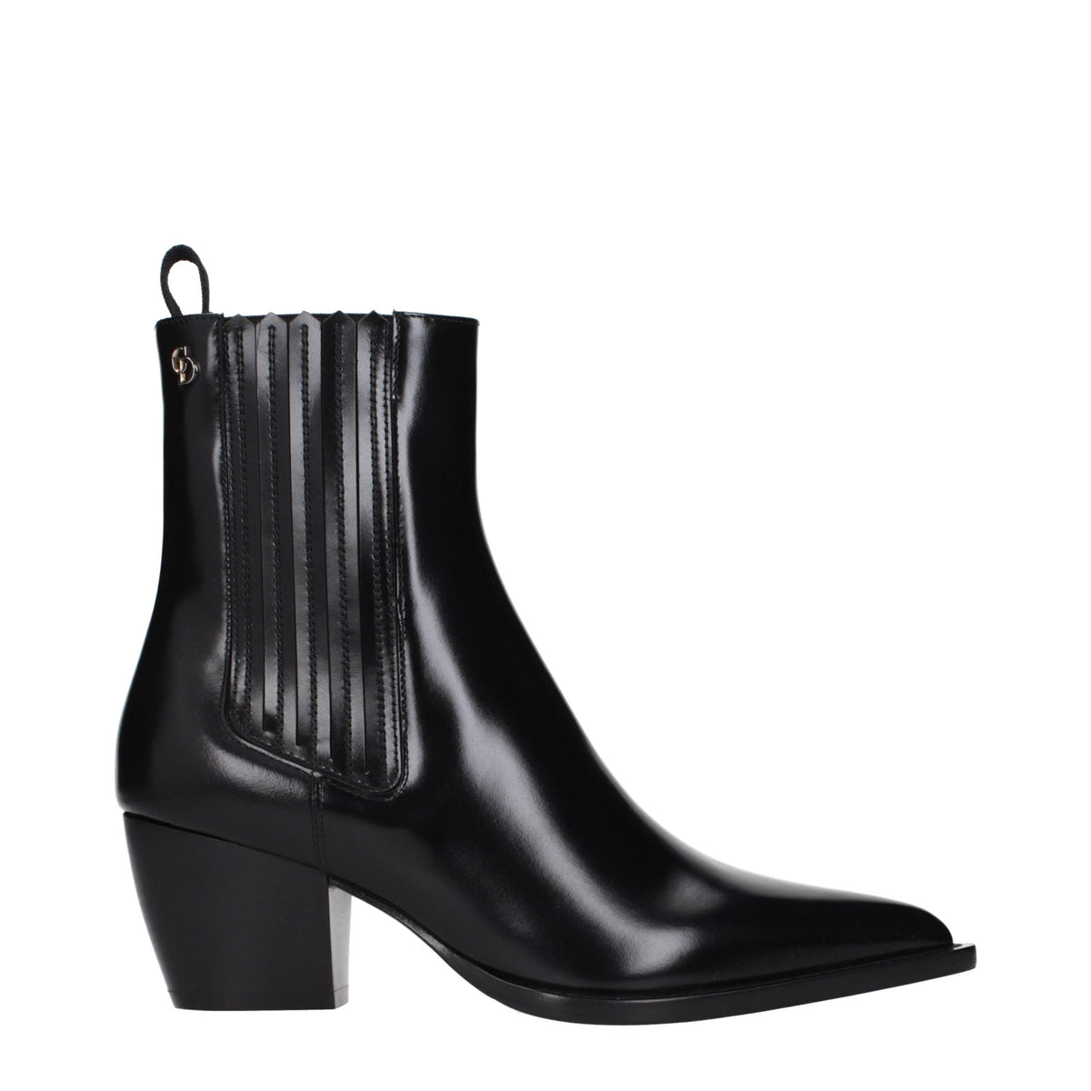 Christian Dior Ghete Negre din Piele