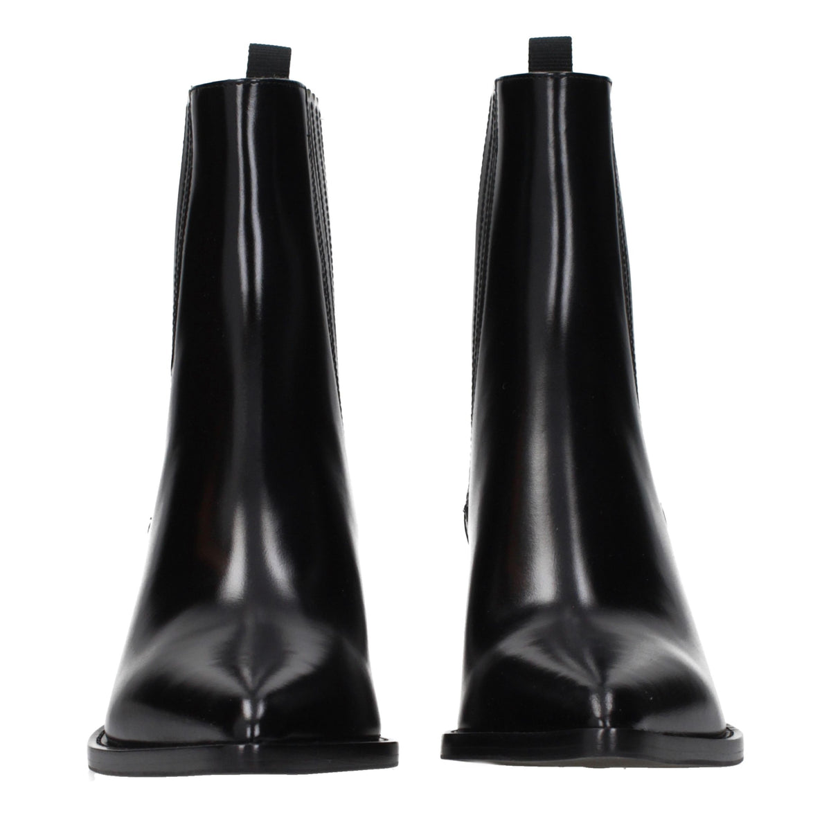Christian Dior Ghete Negre din Piele