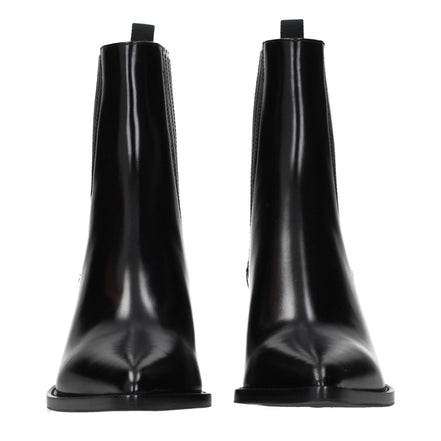 Christian Dior Ghete Negre din Piele