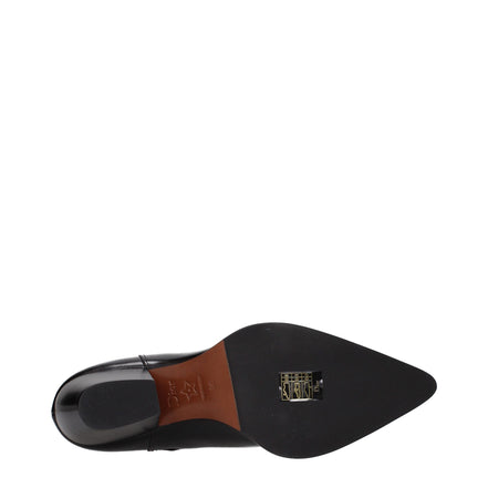 Christian Dior Ghete Negre din Piele