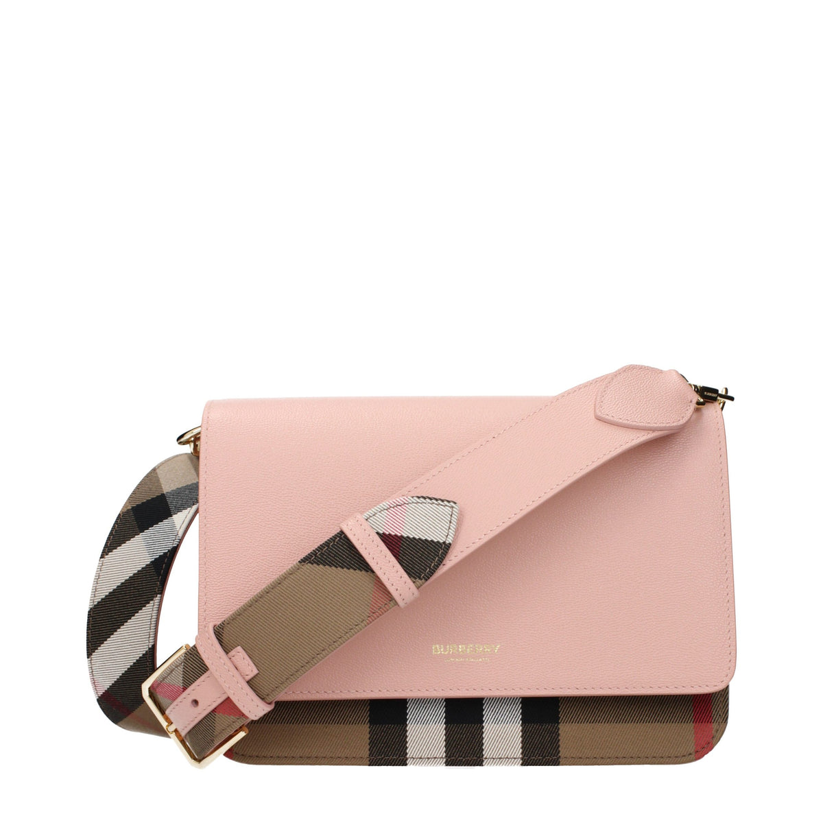 Burberry Geantă Crossbody Roz din Piele