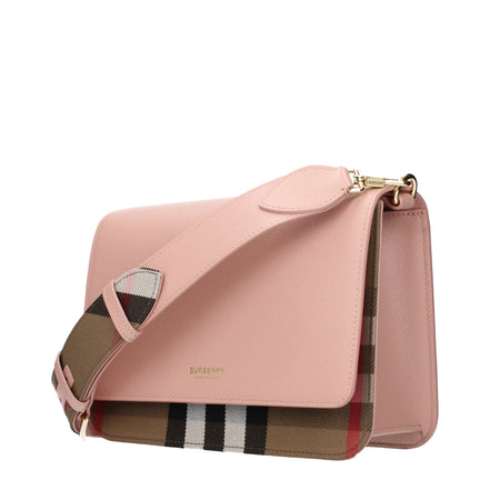 Burberry Geantă Crossbody Roz din Piele
