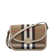 Burberry Geantă Crossbody Maro din Material Textil