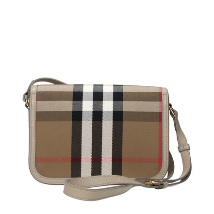 Burberry Geantă Crossbody Maro din Material Textil