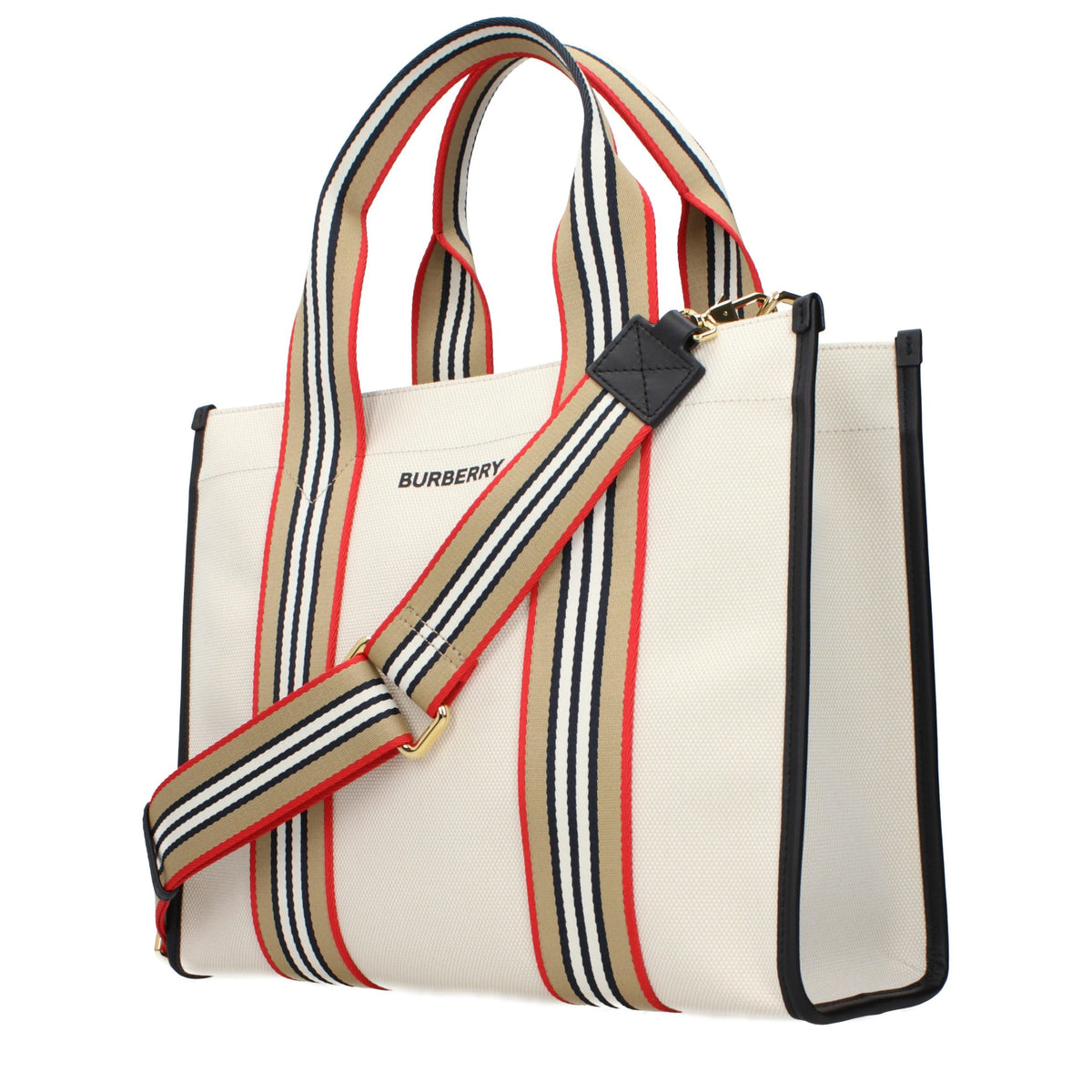 Burberry Geantă de Mână Bej din Material Textil