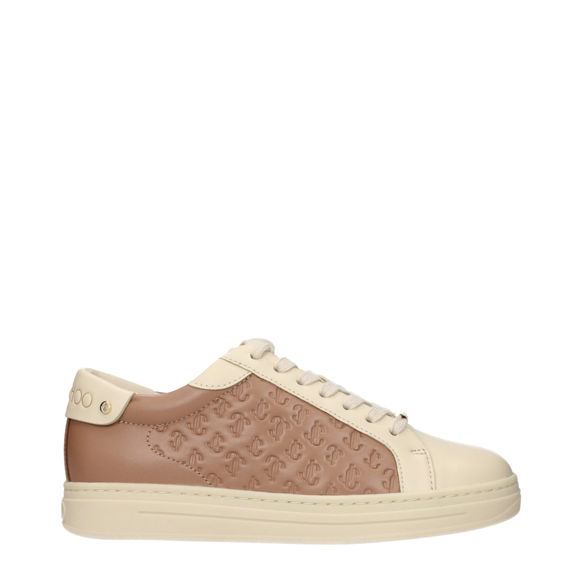 Jimmy Choo Pantofi Sport Bej din Piele (Talpă Joasă)