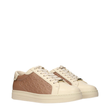 Jimmy Choo Pantofi Sport Bej din Piele (Talpă Joasă)