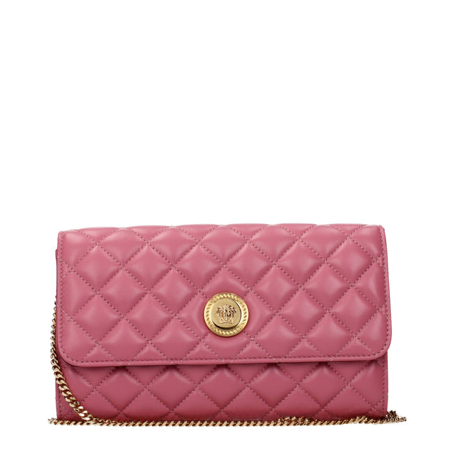 Versace Clutch Roz din Piele