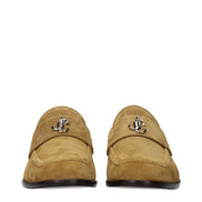 Jimmy Choo Pantofi Loafer Maro din Piele Întoarsă