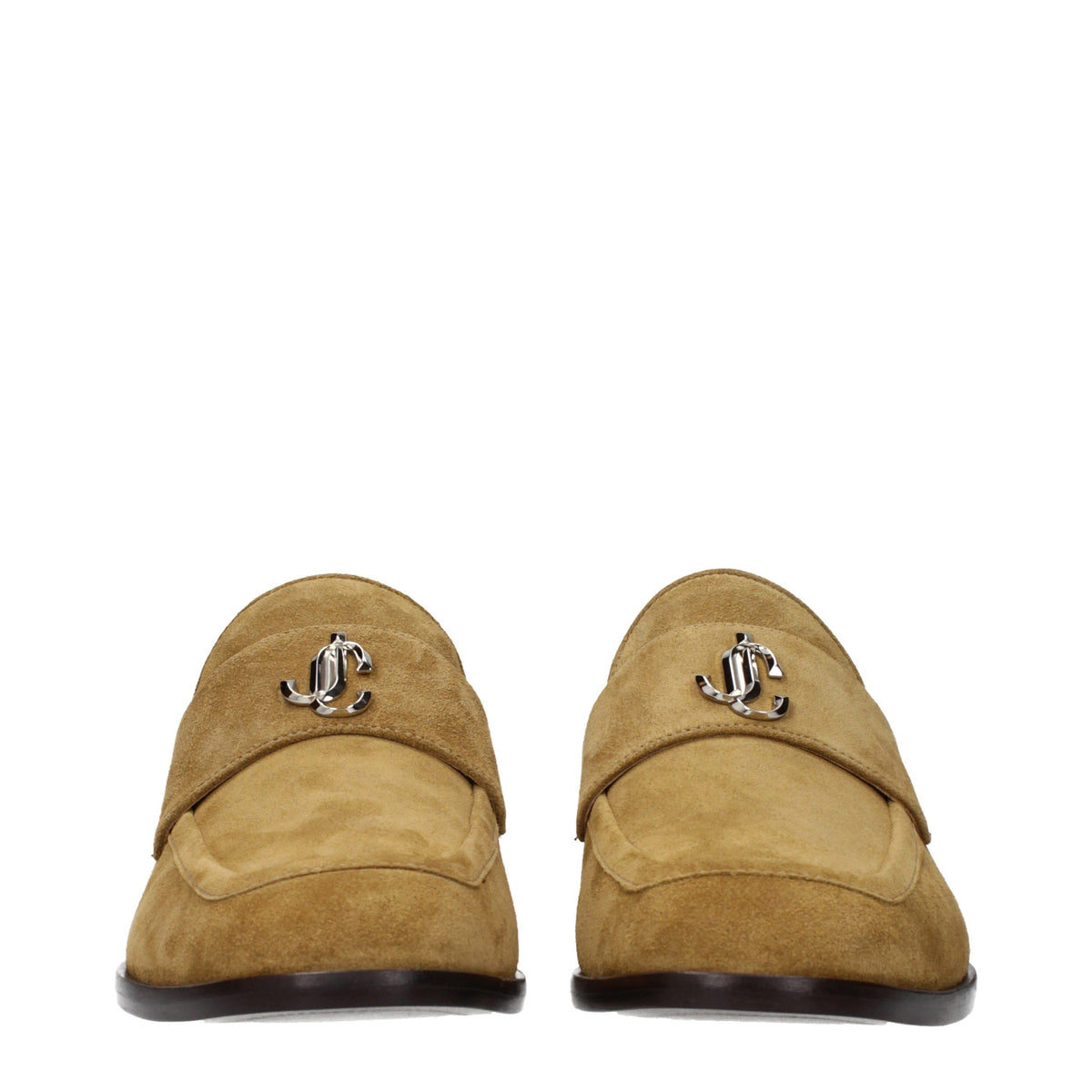 Jimmy Choo Pantofi Loafer Maro din Piele Întoarsă