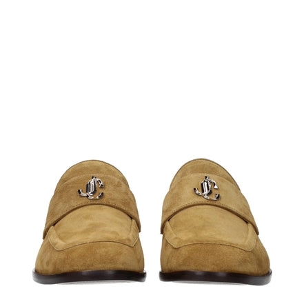 Jimmy Choo Pantofi Loafer Maro din Piele Întoarsă