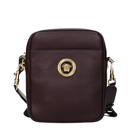 Versace Geantă Crossbody Violet din Piele