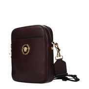 Versace Geantă Crossbody Violet din Piele