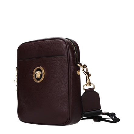 Versace Geantă Crossbody Violet din Piele