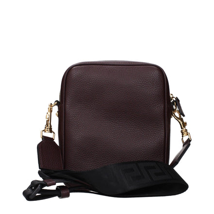 Versace Geantă Crossbody Violet din Piele