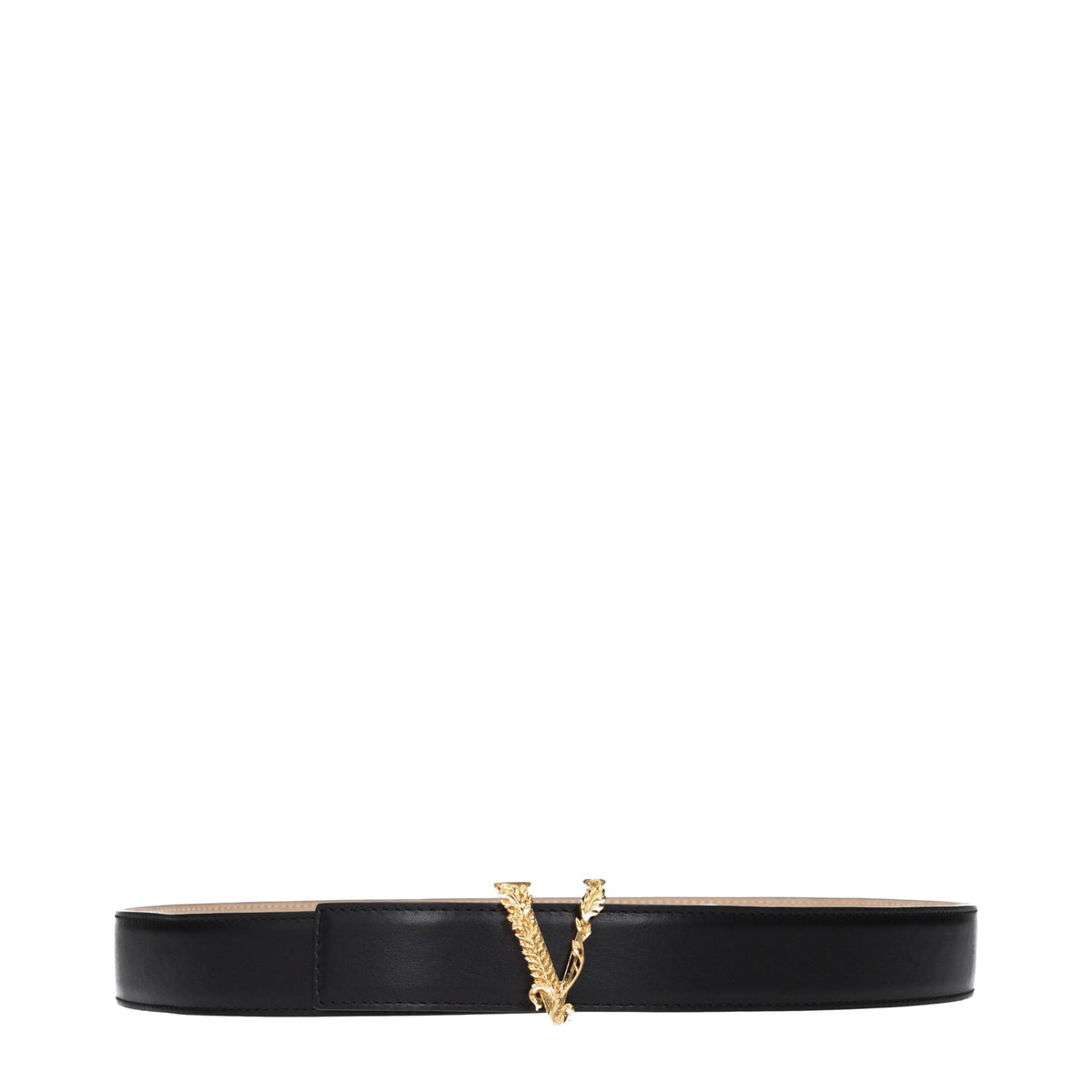 Versace Curea Neagră din Piele (Model Regular)