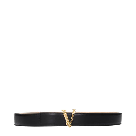 Versace Curea Neagră din Piele (Model Regular)