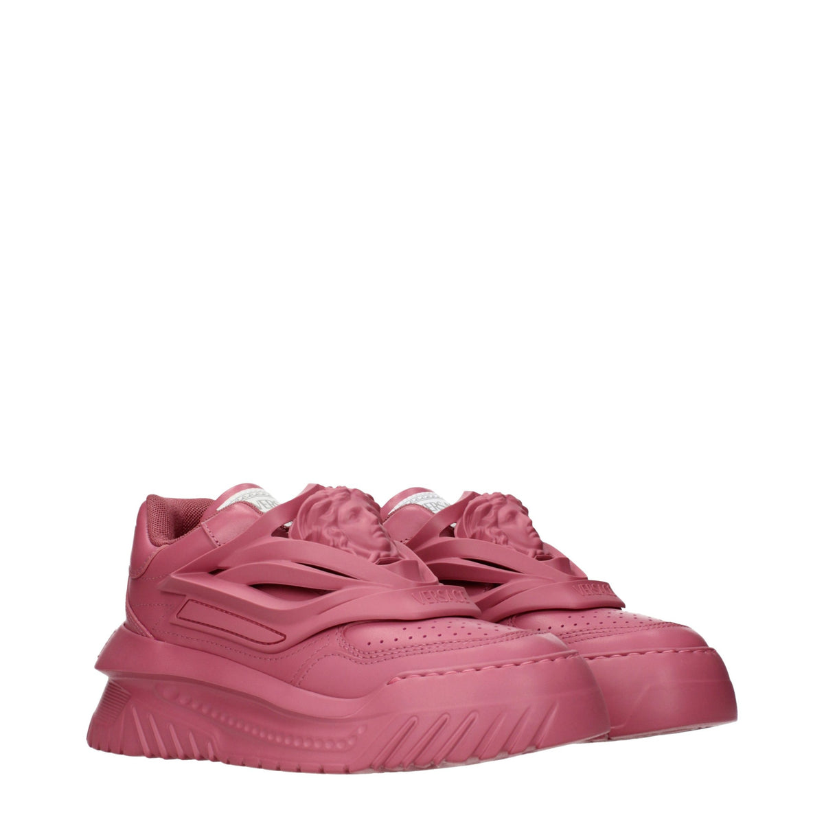 Versace Pantofi Sport Roz din Piele (Talpă Groasă)
