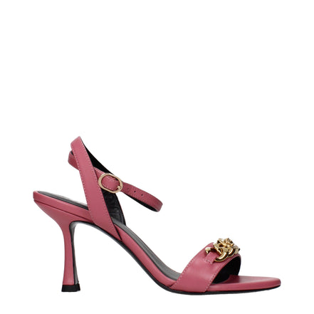 Versace Sandale Roz din Piele cu Toc Stiletto