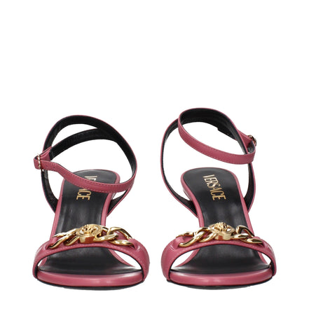 Versace Sandale Roz din Piele cu Toc Stiletto