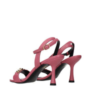 Versace Sandale Roz din Piele cu Toc Stiletto