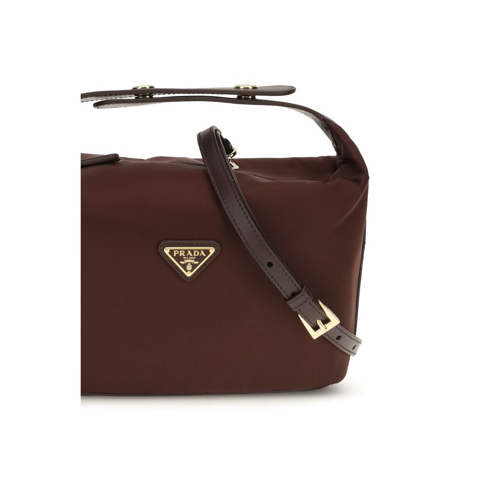 Prada Geantă Bordeaux din Poliamidă Reciclată