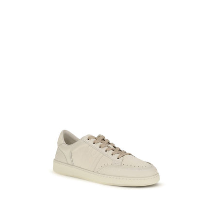 Ferragamo Pantofi Sport Bej din Piele Nubuc