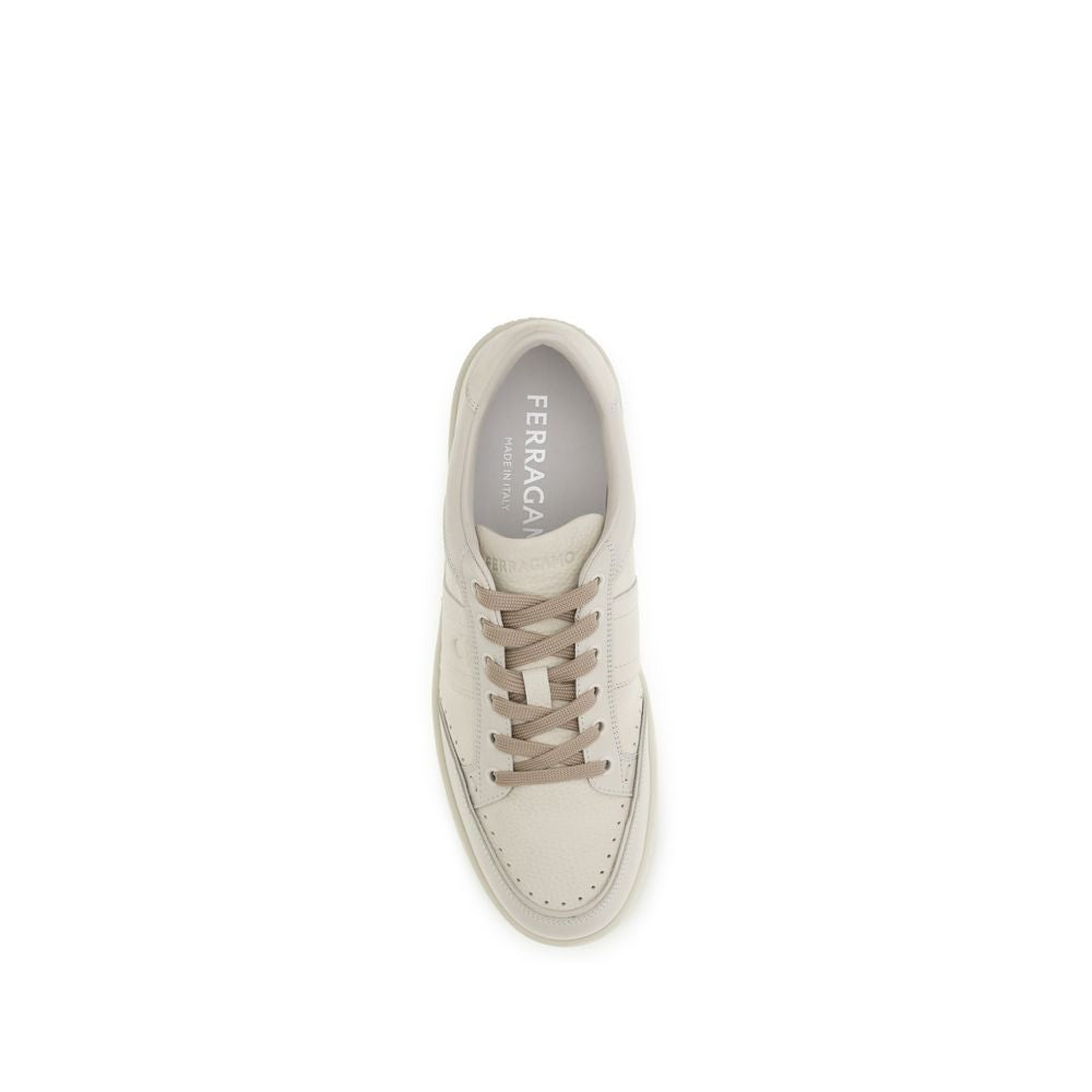 Ferragamo Pantofi Sport Bej din Piele Nubuc