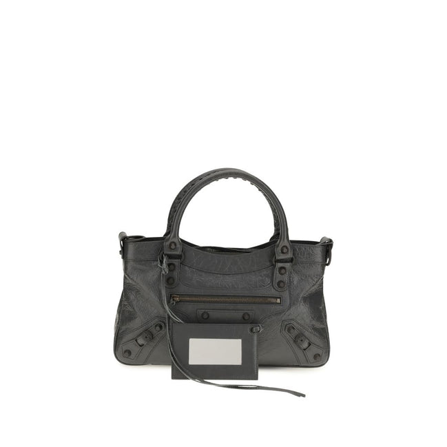 Balenciaga Geantă de Umăr Gri din Piele de Miel