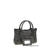 Balenciaga Geantă de Umăr Gri din Piele de Miel