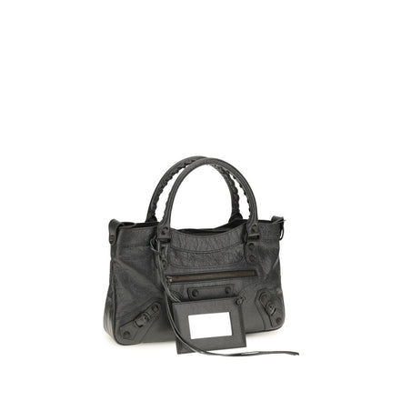 Balenciaga Geantă de Umăr Gri din Piele de Miel