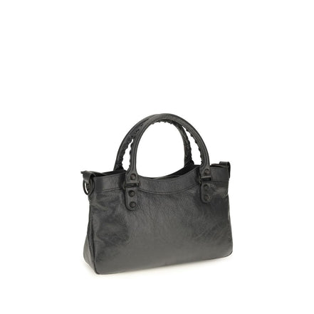 Balenciaga Geantă de Umăr Gri din Piele de Miel
