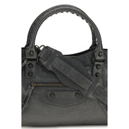 Balenciaga Geantă de Umăr Gri din Piele de Miel