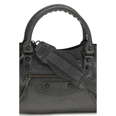 Balenciaga Geantă de Umăr Gri din Piele de Miel