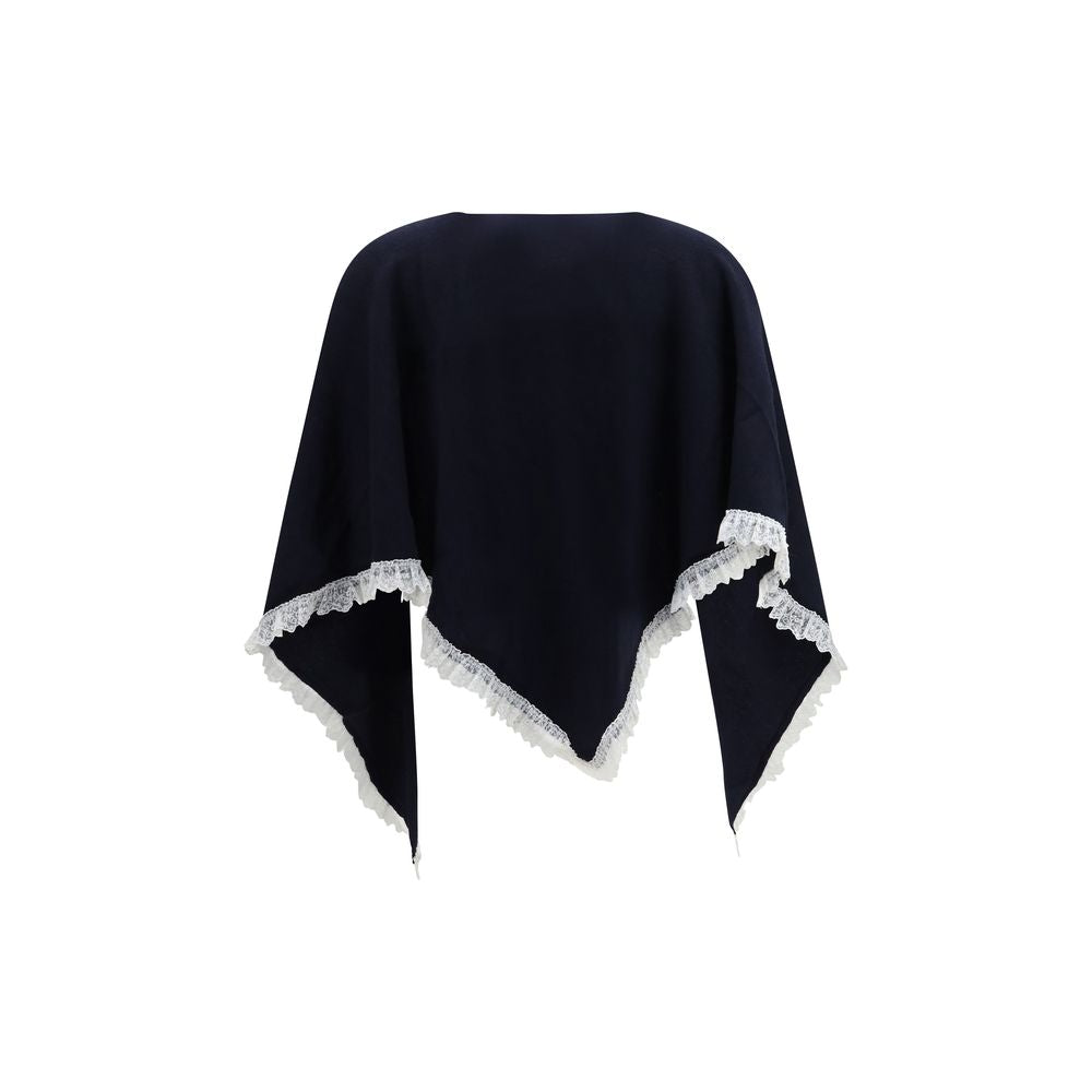 Ganni Black Wool Scarf