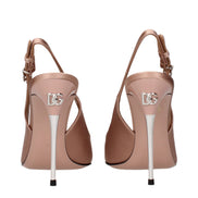Dolce & Gabbana Pantofi cu Toc Bej din Satin