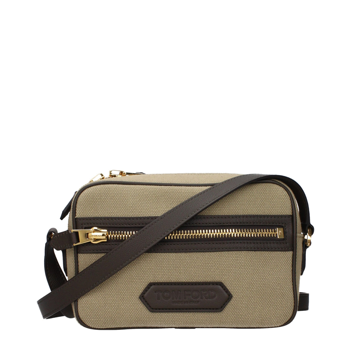 Tom Ford Geantă Crossbody Bej din Material Textil