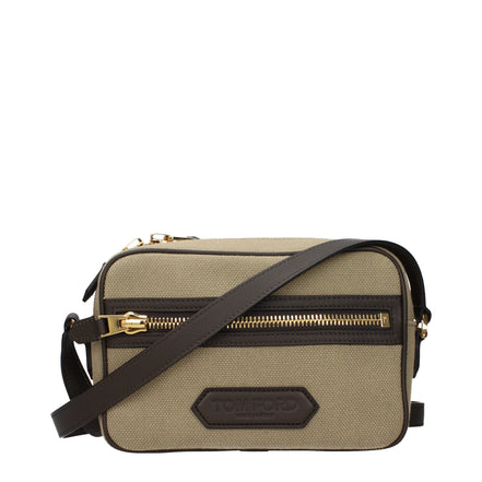 Tom Ford Geantă Crossbody Bej din Material Textil