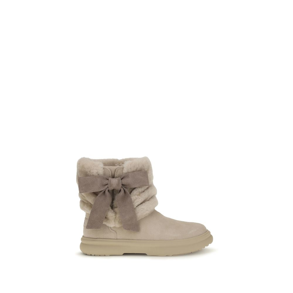 UGG Ghete Bej din Piele Întoarsă