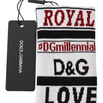 Dolce & Gabbana Bandă multicoloră din lână tricotată D&G Love Wristband Wrap