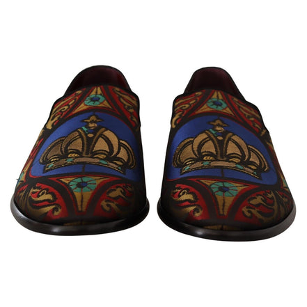 Mocasini Dolce & Gabbana Multicolor Jacquard Crown