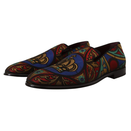 Mocasini Dolce & Gabbana Multicolor Jacquard Crown