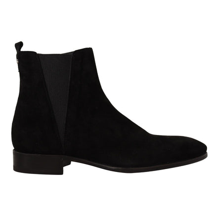 Dolce & Gabbana Black Suede Chelsea Boots