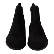 Dolce & Gabbana Black Suede Chelsea Boots