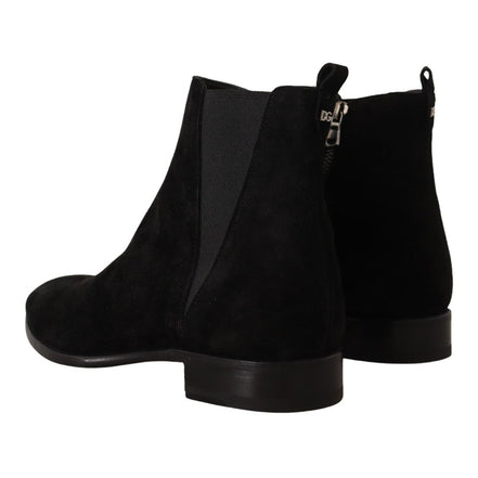 Dolce & Gabbana Black Suede Chelsea Boots