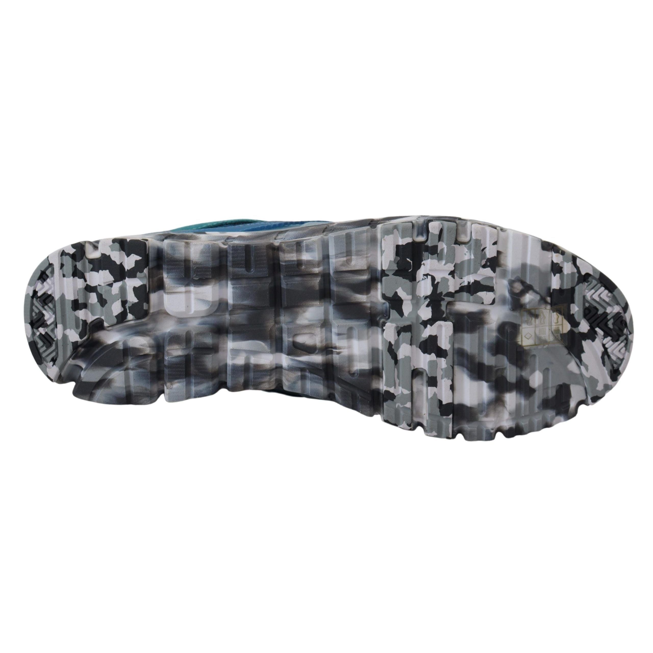 Sneakers sport Dolce & Gabbana cu profil jos din piele albastru-gri