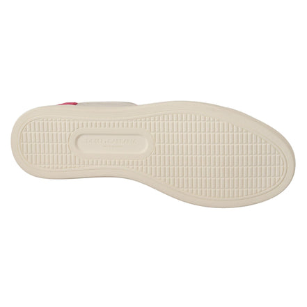 Dolce & Gabbana White Pink Leather Low-Top Sneakers