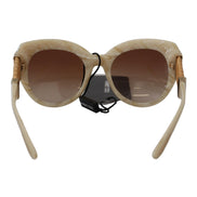 Ochelari de soare bej Dolce & Gabbana