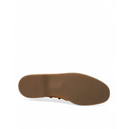 Dolce & Gabbana Orange Linen Leather Studded Loafers